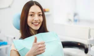 happy patient at dentist